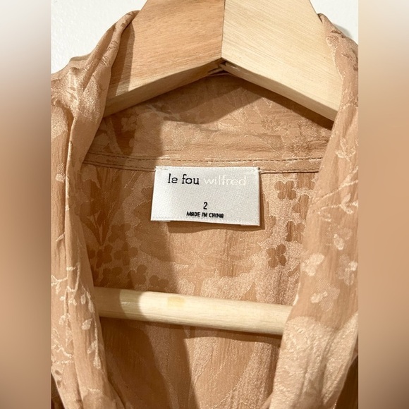 Aritzia Silk Le Fou Wilfred Mambo Dress‎ in Stockings Beige 2 - Picture 10 of 12